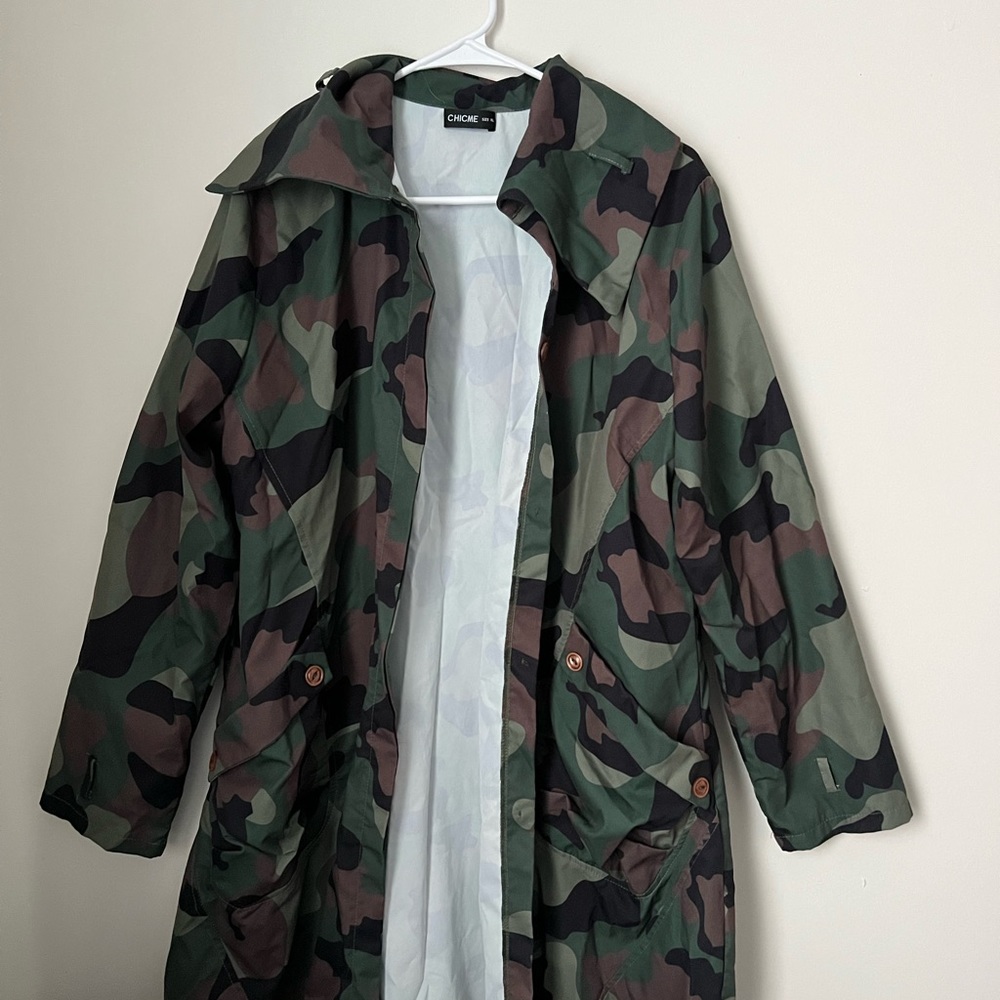 Long camo cardigan